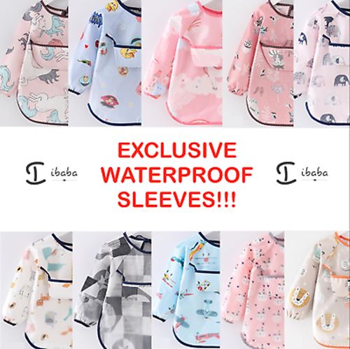 Baby Bib Feeding Smock Art Apron Painting Waterproof long sleeve