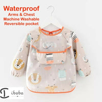 Baby Bib Feeding Smock Art Apron Painting Waterproof long sleeve
