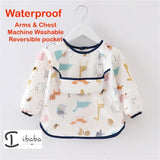 Baby Bib Feeding Smock Art Apron Painting Waterproof long sleeve