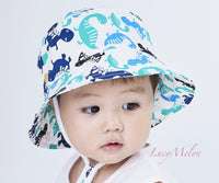 kids bucket hat children denim cotton beach outdoor girls boys sun protection