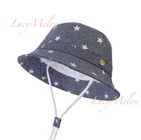 kids bucket hat children denim cotton beach outdoor girls boys sun protection