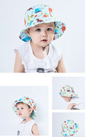 kids bucket hat children denim cotton beach outdoor girls boys sun protection
