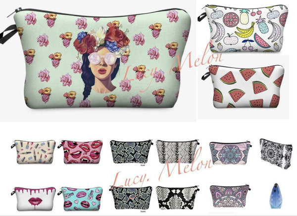 Makeup Bag Travel Cosmetic bag pouch wallet clutch toiletry bag pencil case sml