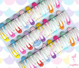 Glitter gel hair clips clip for girls