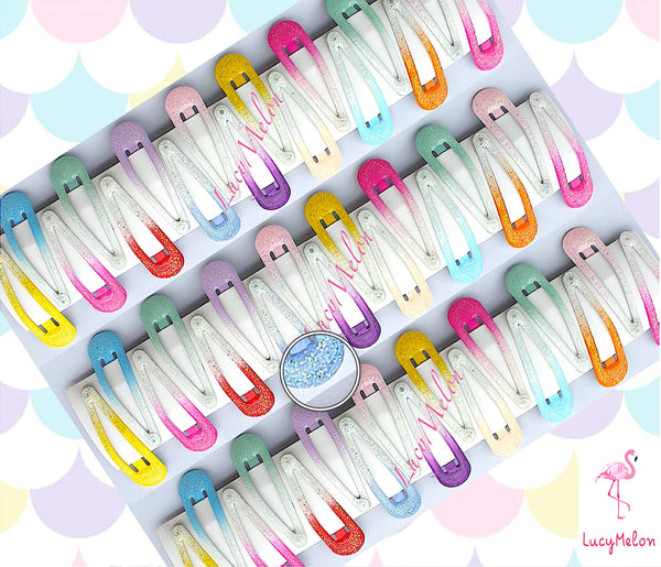 Glitter gel hair clips clip for girls