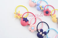 Girls hairbands clips toddler hair ties pigtails pink pony tail hairbands kids