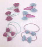 Girls hairbands clips toddler hair ties pigtails pink pony tail hairbands kids