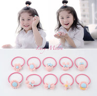 Girls hairbands clips toddler hair ties pigtails pink pony tail hairbands kids