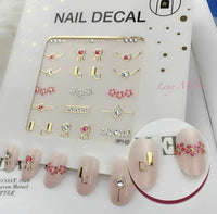 Nail Art Stickers Luxury decals manicure xmas christmas Butterfly diamante look