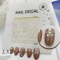 Nail Art Stickers Luxury decals manicure xmas christmas Butterfly diamante look