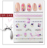 Nail Art Stickers Luxury decals manicure xmas christmas Butterfly diamante look