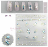 Nail Art Stickers Luxury decals manicure xmas christmas Butterfly diamante look
