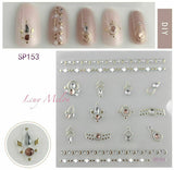 Nail Art Stickers Luxury decals manicure xmas christmas Butterfly diamante look