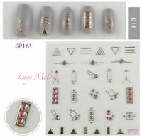 Nail Art Stickers Luxury decals manicure xmas christmas Butterfly diamante look