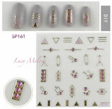 Nail Art Stickers Luxury decals manicure xmas christmas Butterfly diamante look