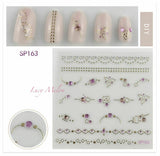 Nail Art Stickers Luxury decals manicure xmas christmas Butterfly diamante look