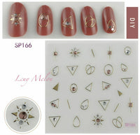 Nail Art Stickers Luxury decals manicure xmas christmas Butterfly diamante look