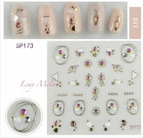 Nail Art Stickers Luxury decals manicure xmas christmas Butterfly diamante look