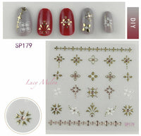 Nail Art Stickers Luxury decals manicure xmas christmas Butterfly diamante look