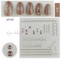Nail Art Stickers Luxury decals manicure xmas christmas Butterfly diamante look
