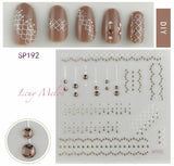 Nail Art Stickers Luxury decals manicure xmas christmas Butterfly diamante look