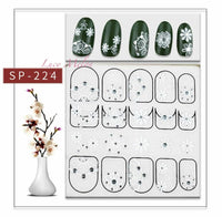 Nail Art Stickers Luxury decals manicure xmas christmas Butterfly diamante look