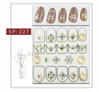 Nail Art Stickers Luxury decals manicure xmas christmas Butterfly diamante look