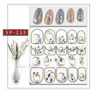 Nail Art Stickers Luxury decals manicure xmas christmas Butterfly diamante look