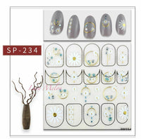 Nail Art Stickers Luxury decals manicure xmas christmas Butterfly diamante look