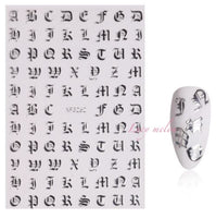 Nail Art Stickers Luxury decals manicure xmas christmas Butterfly diamante look