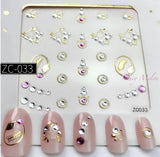 Nail Art Stickers Luxury decals manicure xmas christmas Butterfly diamante look