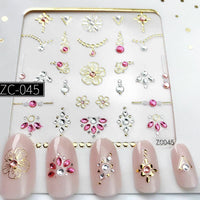 Nail Art Stickers Luxury decals manicure xmas christmas Butterfly diamante look