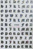 Nail Art Stickers Luxury decals manicure xmas christmas Butterfly diamante look
