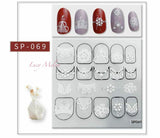 Nail Art Stickers Luxury decals manicure xmas christmas Butterfly diamante look