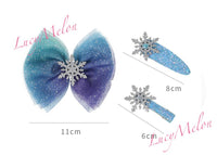 Frozen Elsa Women Girl Kids Crystal Snow Flake Anna Costume Hair clip hair band