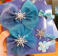 Frozen Elsa Women Girl Kids Crystal Snow Flake Anna Costume Hair clip hair band