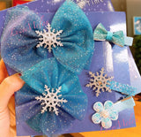 Frozen Elsa Women Girl Kids Crystal Snow Flake Anna Costume Hair clip hair band