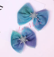 Frozen Elsa Women Girl Kids Crystal Snow Flake Anna Costume Hair clip hair band