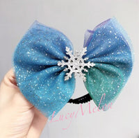 Frozen Elsa Women Girl Kids Crystal Snow Flake Anna Costume Hair clip hair band