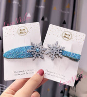 Frozen Elsa Women Girl Kids Crystal Snow Flake Anna Costume Hair clip hair band