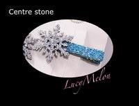Frozen Elsa Women Girl Kids Crystal Snow Flake Anna Costume Hair clip hair band