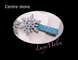 Frozen Elsa Women Girl Kids Crystal Snow Flake Anna Costume Hair clip hair band