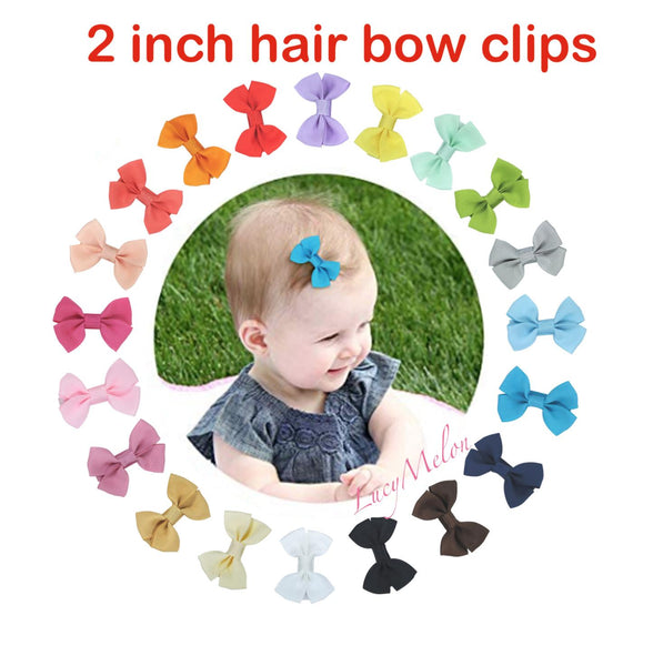 2 X 2 Inch hair bows - hair clips