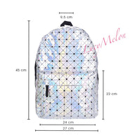 Designer Gold Silver Radiant PU Leather Backpack shoulder bag Fashion Gym VSCO