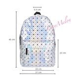 Designer Gold Silver Radiant PU Leather Backpack shoulder bag Fashion Gym VSCO