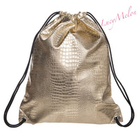 Designer Drawstring Bag black skull shopping Fashion Gym VSCO uni leather school