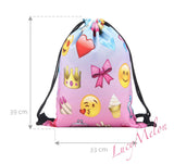 Designer Drawstring Bag black skull shopping Fashion Gym VSCO uni leather school