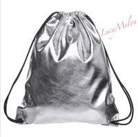 Designer Drawstring Bag black skull shopping Fashion Gym VSCO uni leather school