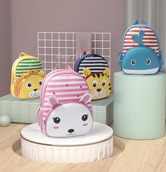 Kids backpack school bags toddler cartoon animal tiger girls boys owl whale