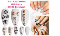 Nail art  Letters decals Stickers Nail Wraps Nail Art Accessories wraps manicure